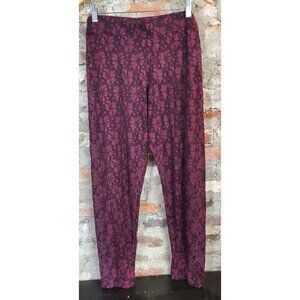 American Eagle Outfitters Mesh Cover Up Pants Womens Sx XL Black Red Lace C